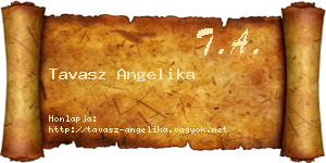 Tavasz Angelika névjegykártya